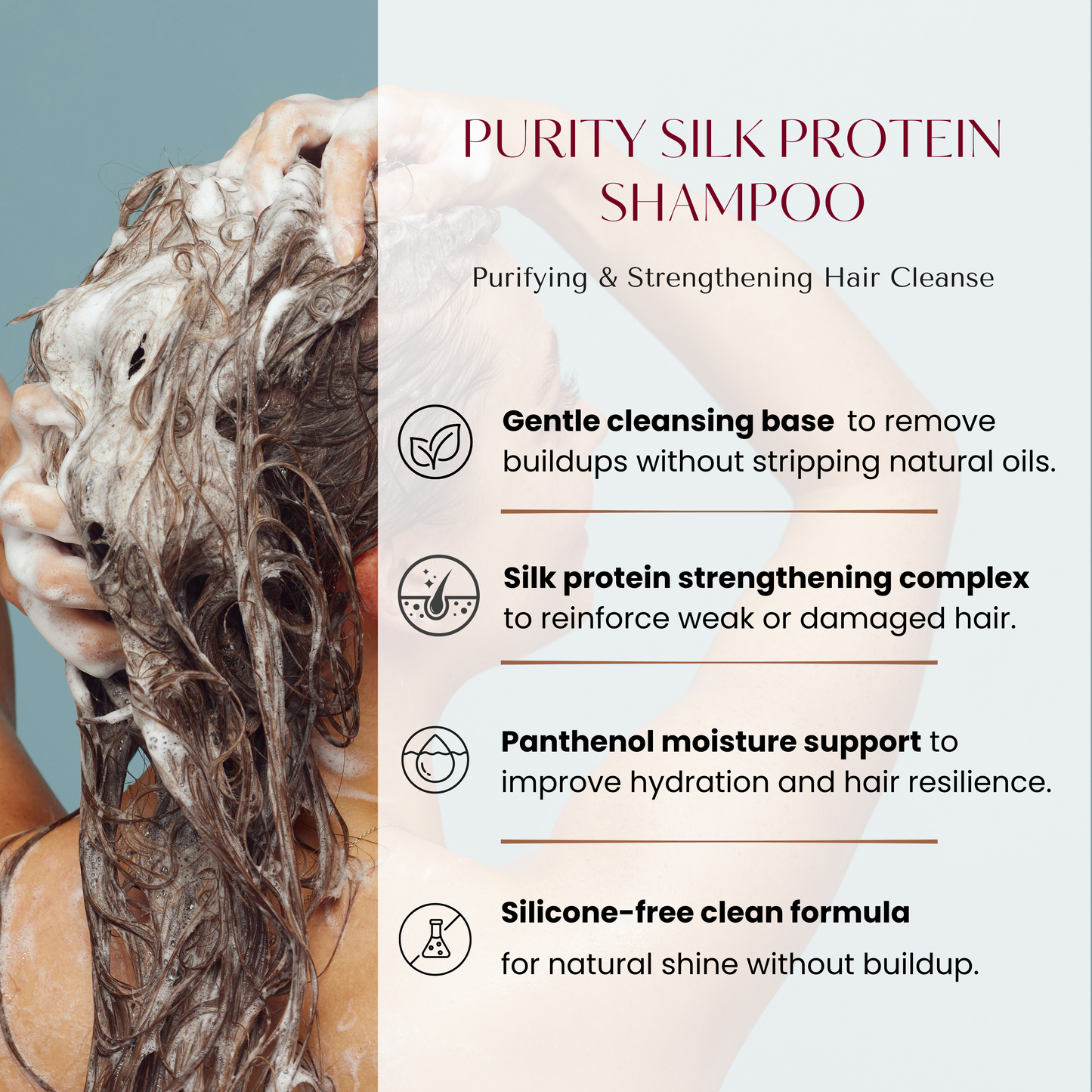 Shampooing Purité aux Protéines de Soie