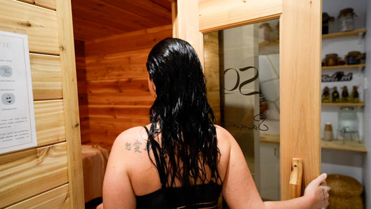 Warm, inviting Sauna at So Morocco Spa, ideal for a revitalizing hot-cold circuit experience.