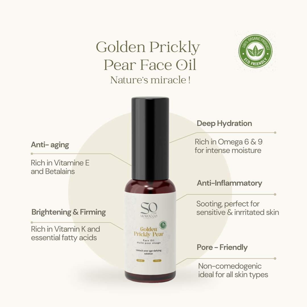 So Morocco prickly organic pear seeds oil, Nature's magic for youthful skin!