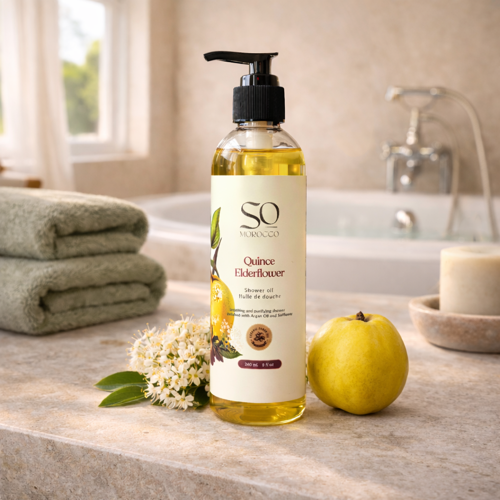Huile de douche Coing -Fleur de Sureau
