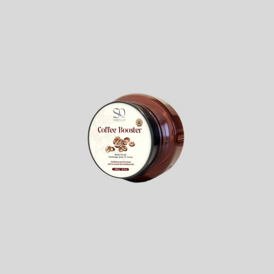 Exfoliant coffee scrub to get rid of dead cells for smooth and revitalized skin.